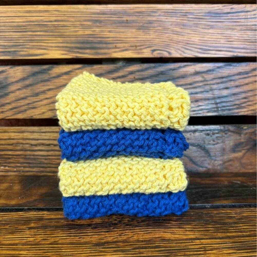 NWT Set of 4 knit Cotton Dishcloths - Picture 2 of 5